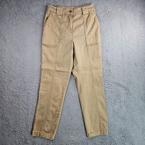 Maison D' Amelie Pants Women Size Small 27x26‎ High Rise Yellow-Brown